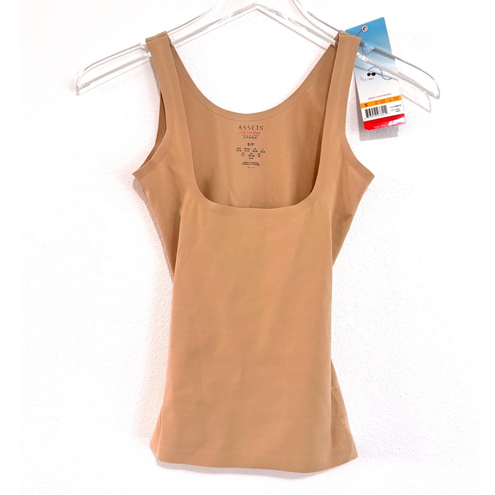 Assets Red Hot Label by Spanx Women's Shaping Tank Top - Nude Beige (Size S)